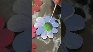 Unlocking the Beauty: Mesmerizing Flower Painting on Glass #shorts s