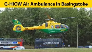 Hampshire and Isle of Wight Air Ambulance G-HIOW responding to an incident in Basingstoke