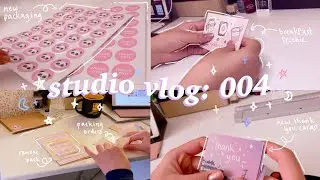 studio vlog 004 🌷🌺~ packing orders and new packaging