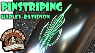 Pinstriping a Harley Davidson