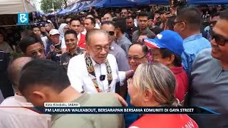 PM Anwar lakukan walkabout, bersarapan bersama komuniti di Gaya Street