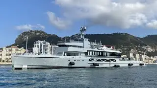 BOLD, $100 Million 85m, Silver Yachts built Superyacht in Gibraltar 4K