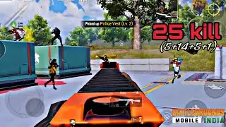 MY FiRST VOICE OVER GAMEPLAY | squad 25+ kill gameplay | Battleground Mobile India |