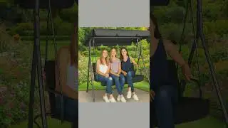 🌞 Relax in Style | HomeMyGarden 3-Seater Outdoor Swing Chair 🌿🪑