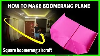 Cách gấp máy bay boomerang HÌNH VUÔNG | how to make square boomerang aircraft #boomerangplane