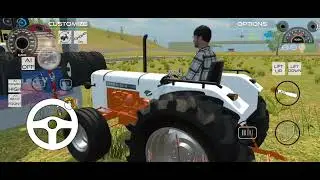 Indian💪 tractor Stuck in mud|JCB🔥 & too tractors Rescued the other tractor from mud🔥#game #tractor 