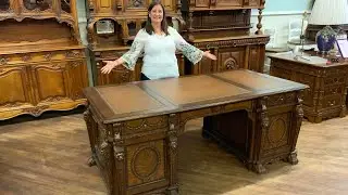 Discover the Ultimate Tudor Style Partners Desk | EuroLuxHome.com