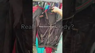 Is this fake or real Gucci? #thrift #gucci #counterfeit #real #designer #fake #jacket #fleamarket
