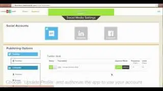 Curate Social - Update Social Settings Profile