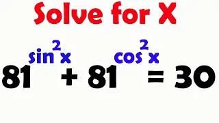 A Brilliant Olympiad Exponential Equation in Trigonometric Form @mathsmood