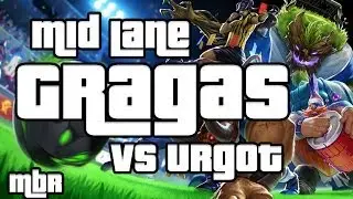 SuperFan Gragas Vs Urgot Mid Lane - Season 4 League of Legends Gameplay - HD