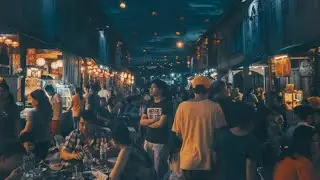 1 Hour Malaysian Market Sounds - Street Sounds & City Sounds - ASMR