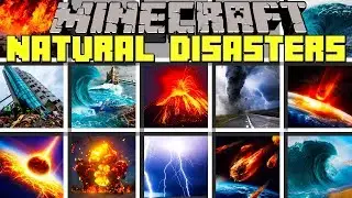 Minecraft NATURAL DISASTERS MOD | TSUNAMI, TORNADO, VOLCANO & MORE! | Modded Mini-Game