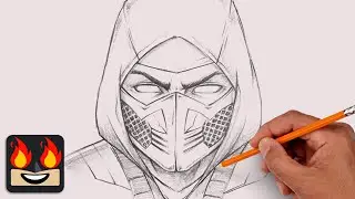 How To Draw Scorpion | Mortal Kombat