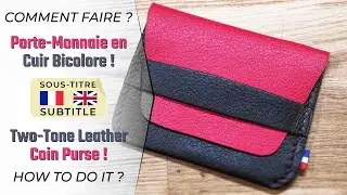 Charmant porte monnaie en cuir fait main ! Maroquinerie tuto video