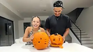 I Challenged Yonna To A Pumpkin Carving Contest..
