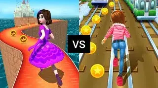 Subway Princess Runner VS Princess Run 3D - Girls Run | Android/iOS Gameplay HD