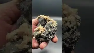 Marmatite + Pyrite + Dolomite + Quartz Size: 8.2cm Origin: Dongxiang, Jiangxi, China. Available
