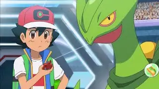 Pokemon journey ash sceptile return M. sceptile vs M. charizard y