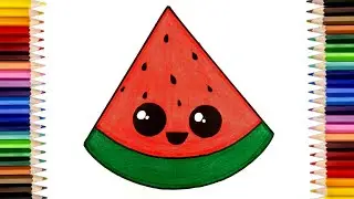 How to Draw Water Melon for kids || Water Melon Drawing for beginners || Jojee Kids Drawing