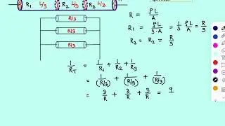 A wire of resistance R is cut into three equal parts. If these three parts are then joined in