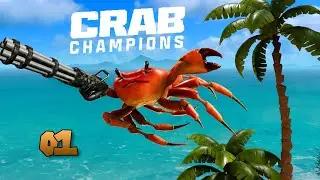 The MINIGUN disintegrates enemies! - Crab Champions