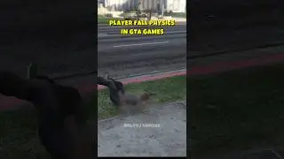 JUMP & FALL PHYSICS😬 In GTA Games #gta #shorts