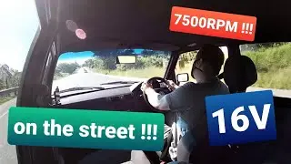 MK1 driving in the street - Revving 7500rpm - 9A 16v i just finished it and it Screams😆😆😆😆
