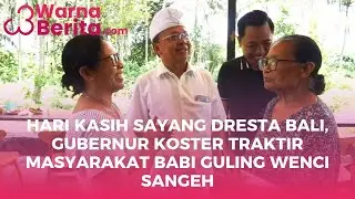 Gubernur Koster Traktir Masyarakat Babi Guling Wenci Sangeh