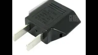 Europe Round To USA Flat Power Plug Converter Adapter