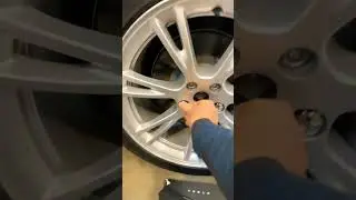 Tesla Model Y Gemini hubcap removal and arrow cap kit upgrade installation. #Shorts #Tesla #modely