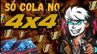 JOGANDO RANK E 4v4 COM VOC&Ecirc;S 🔥 FREE FIRE