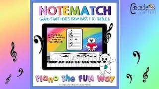 NoteMatch Grand Staff Note Reading Level 1   Notes From Bass F to Treble G