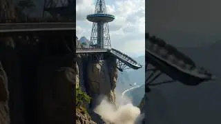 Cliffside Tower Collapses as Tourists Watch in Horror! 😱💥
