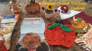 Crochet Pumpkin Hot Pad Potholder With Braided Cable Part 1 of 3 DIY Video Tutorial