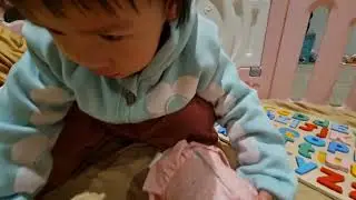 I'm learning the alphabet at 18 months old 😀