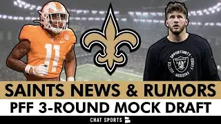Foster Moreau News + NEW PFF Mock Draft Ft Mazi Smith, Jalin Hyatt | New Orleans Saints Rumors