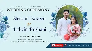 Wedding Ceremony Of STEEVAN NAVEEN & LIDWIN ROSHANI | Watch LIVE