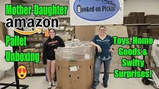 Распаковка паллет Amazon &laquo;Мама-дочка&raquo; 😍 | Игрушки, товары для дома и быстрые сюрпризы!