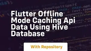Flutter offline mode caching api data using hive database