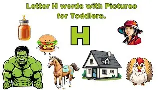 letter h words with pictures | letter h words for kindergarten | letter h words