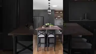 Dark, sophisticated and timeless kitchen.