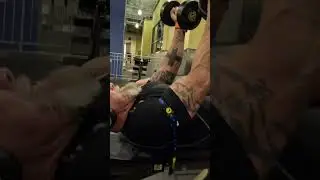 DB presses reverse with blood flow restriction bands 53 year old Fat to Fit realtor focus is the key