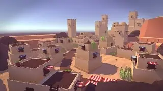 HexArt - Blender - Low Poly Timelapse - Desert Village [Unity Asset]