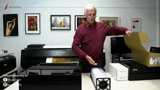 Papier Einlegen Epson SureColor P900 - mit Roll-Einheit (Rollunit) & DIN-Format.