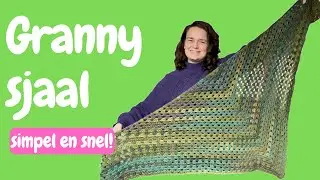 Haak deze leuke granny sjaal, gemakkelijk en snel patroon
