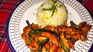 Saffron Dill Rice With Chicken Chilli Dry Recipe By Thirteen Feast