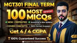 MGT301 Final Term Exam 2026 🔥 Important MCQs & Most Expected Questions | VU