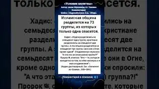 Исламская община разделится на 73 группы, из которых только одна спасется.