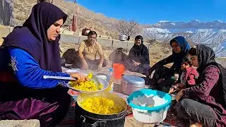 Serving special food in the middle of the Doora's farm